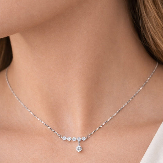 Lab Grown Diamond Bar Necklace