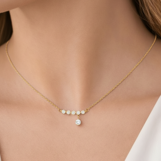 Lab Grown Diamond Bar Necklace